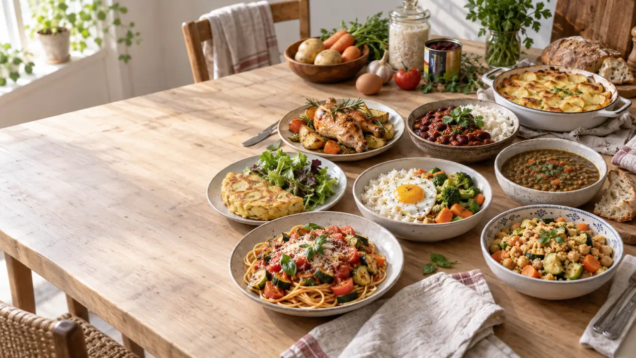 Recettes pas chères et faciles : 8 repas complets avec des ingrédients courants