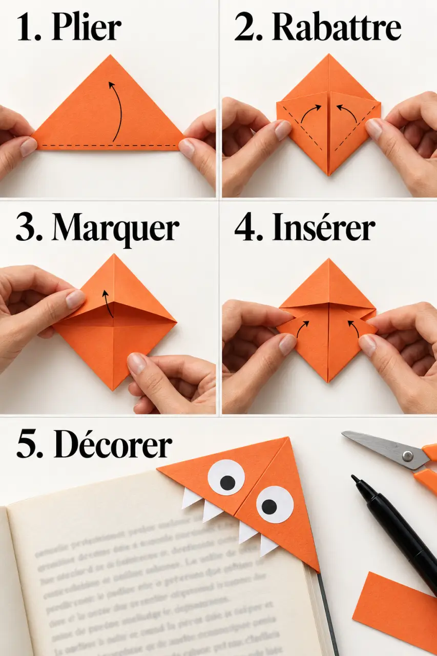 Activités manuelles enfants : étapes pour fabriquer un marque-page de coin personnalisé