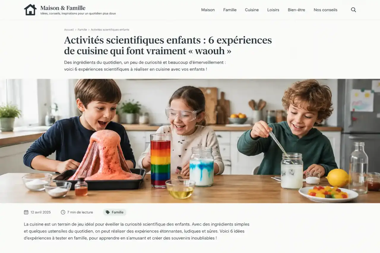 Activités scientifiques enfants : 6 expériences de cuisine qui font vraiment « waouh »