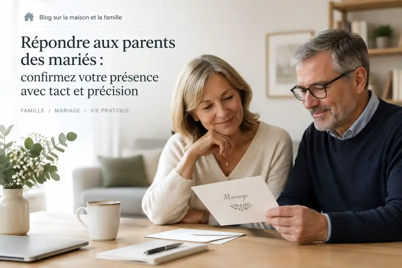 Répondre aux parents des mariés : confirmez votre présence avec tact et précision