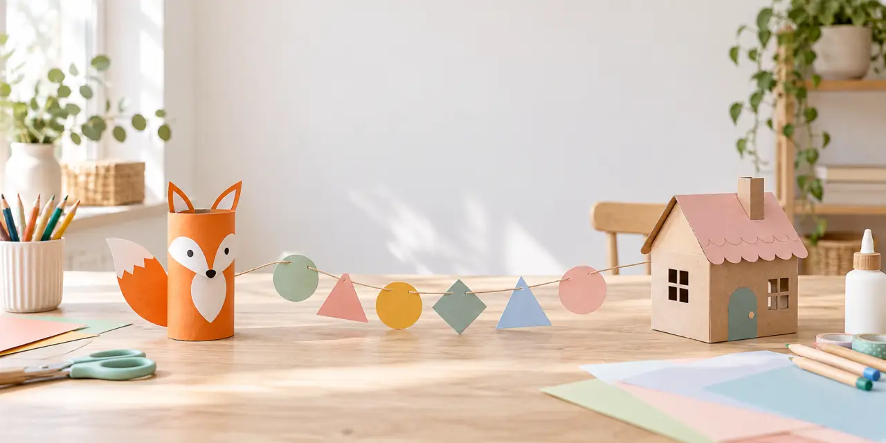 Activités manuelles pour enfants : 3 créations simples avec du papier et du carton